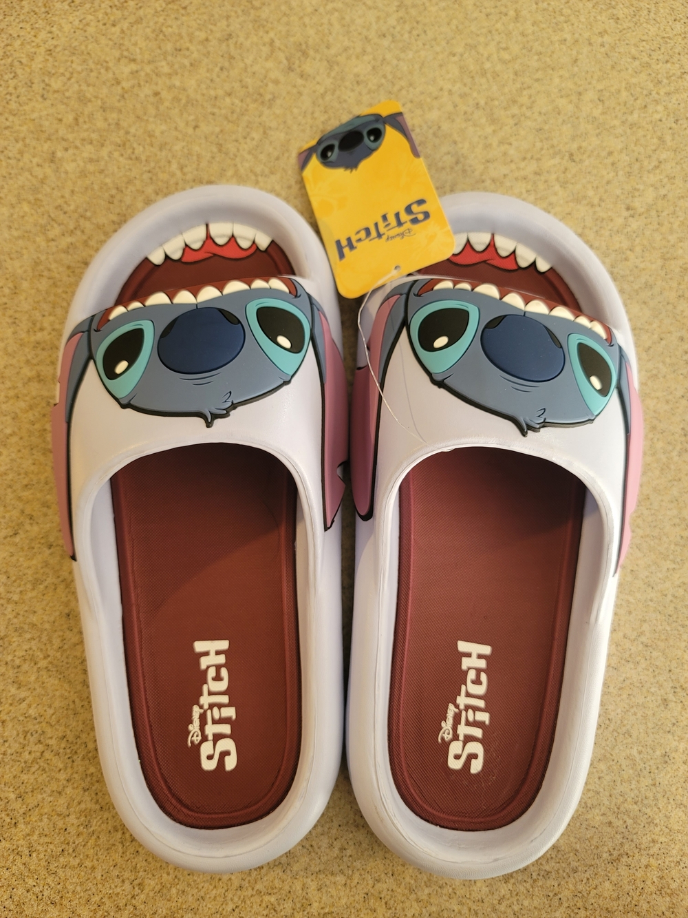 Kids Slide Sandals - Pink & White